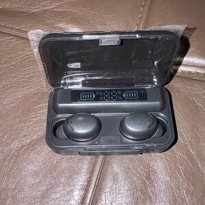 Black Wireless Earbuds with Charging Case
